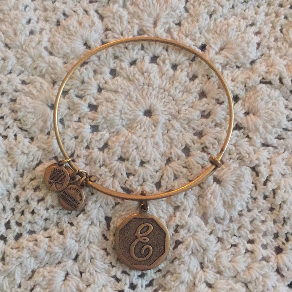 ALEX & ANI E Initial Bracelet